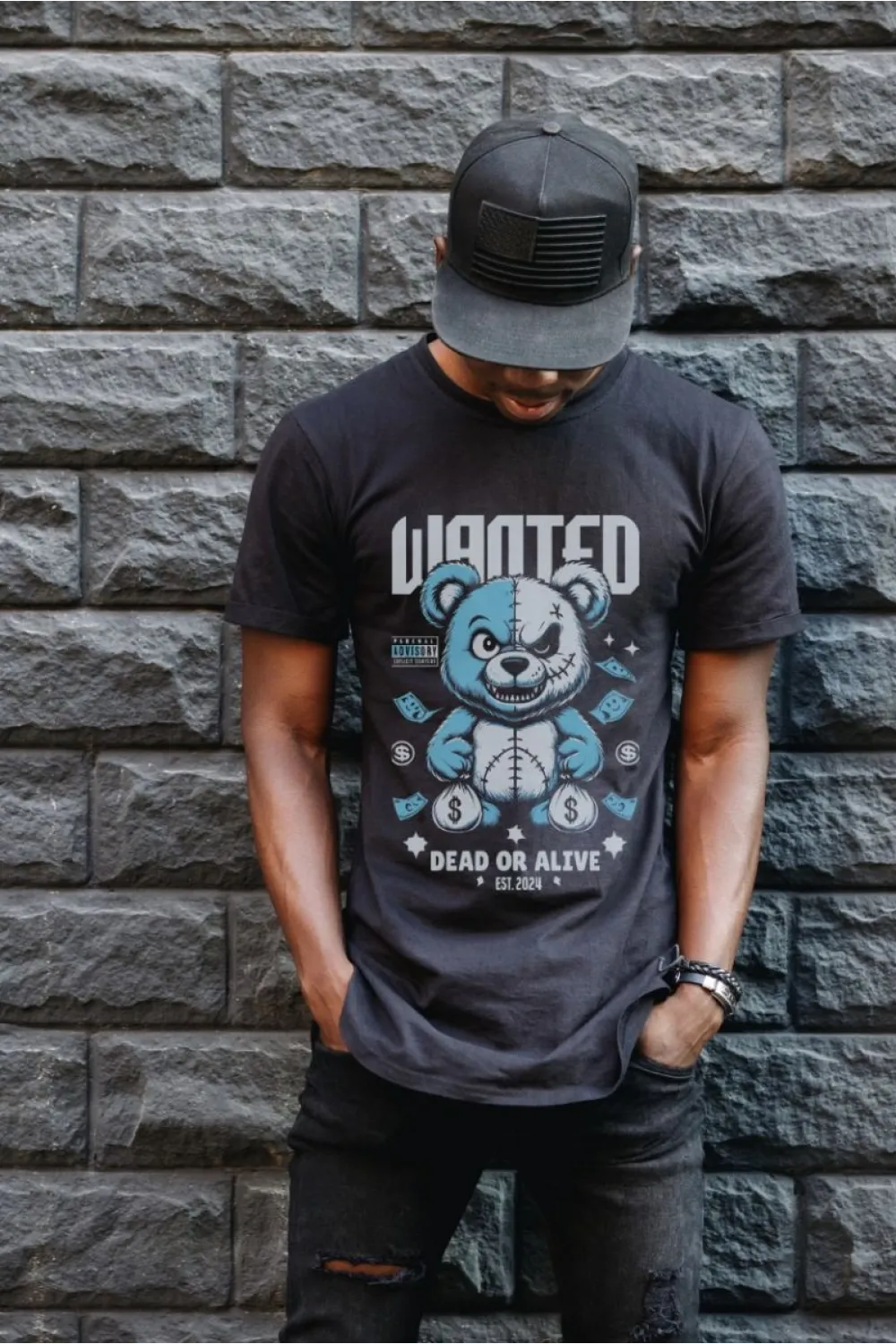 Unisex Oversize 24/1 Penye DTF Baskılı Tişört - DTF131