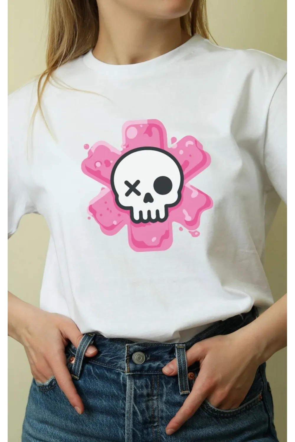 Unisex Oversize 24/1 Penye DTF Baskılı Tişört - DTF146