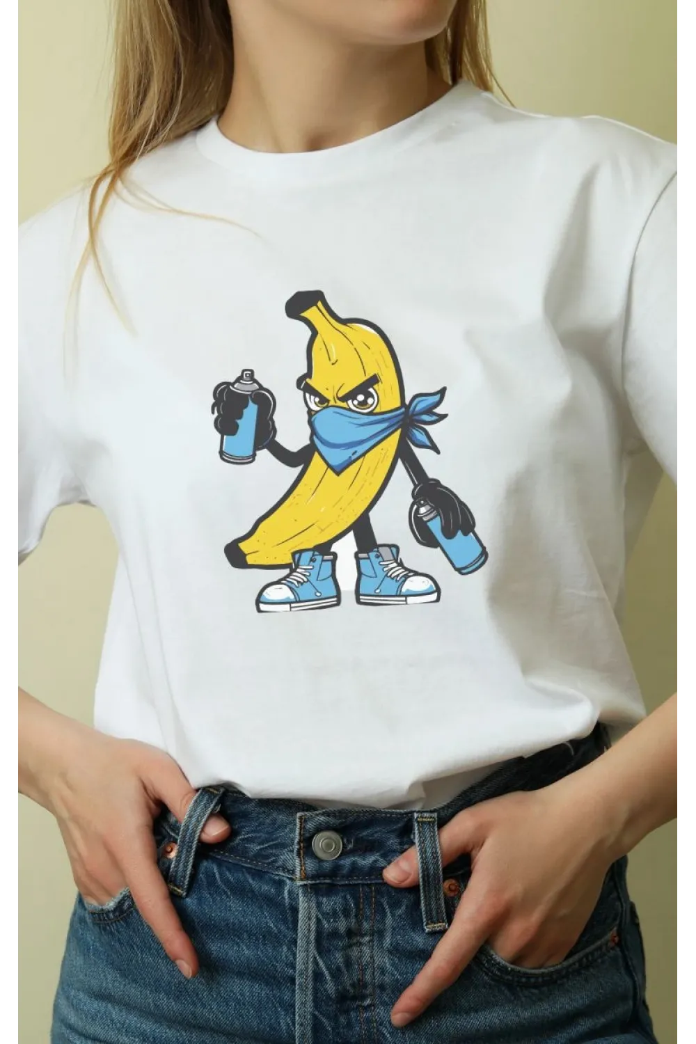 Unisex Oversize 24/1 Penye DTF Baskılı Tişört - DTF147