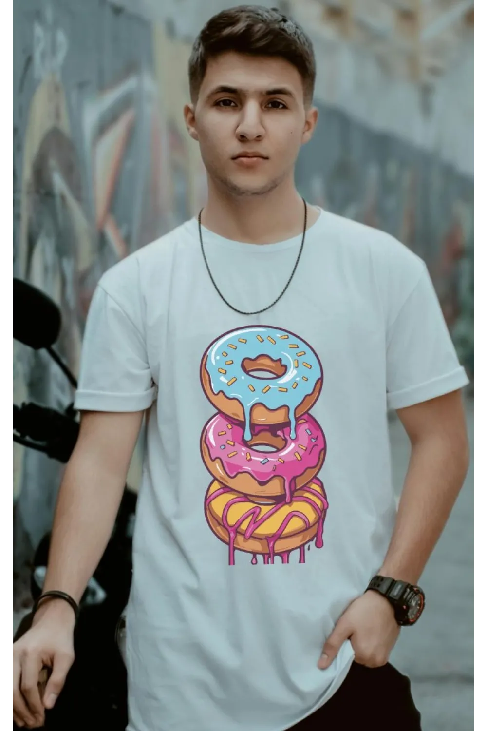Unisex Oversize 24/1 Penye DTF Baskılı Tişört - DTF149