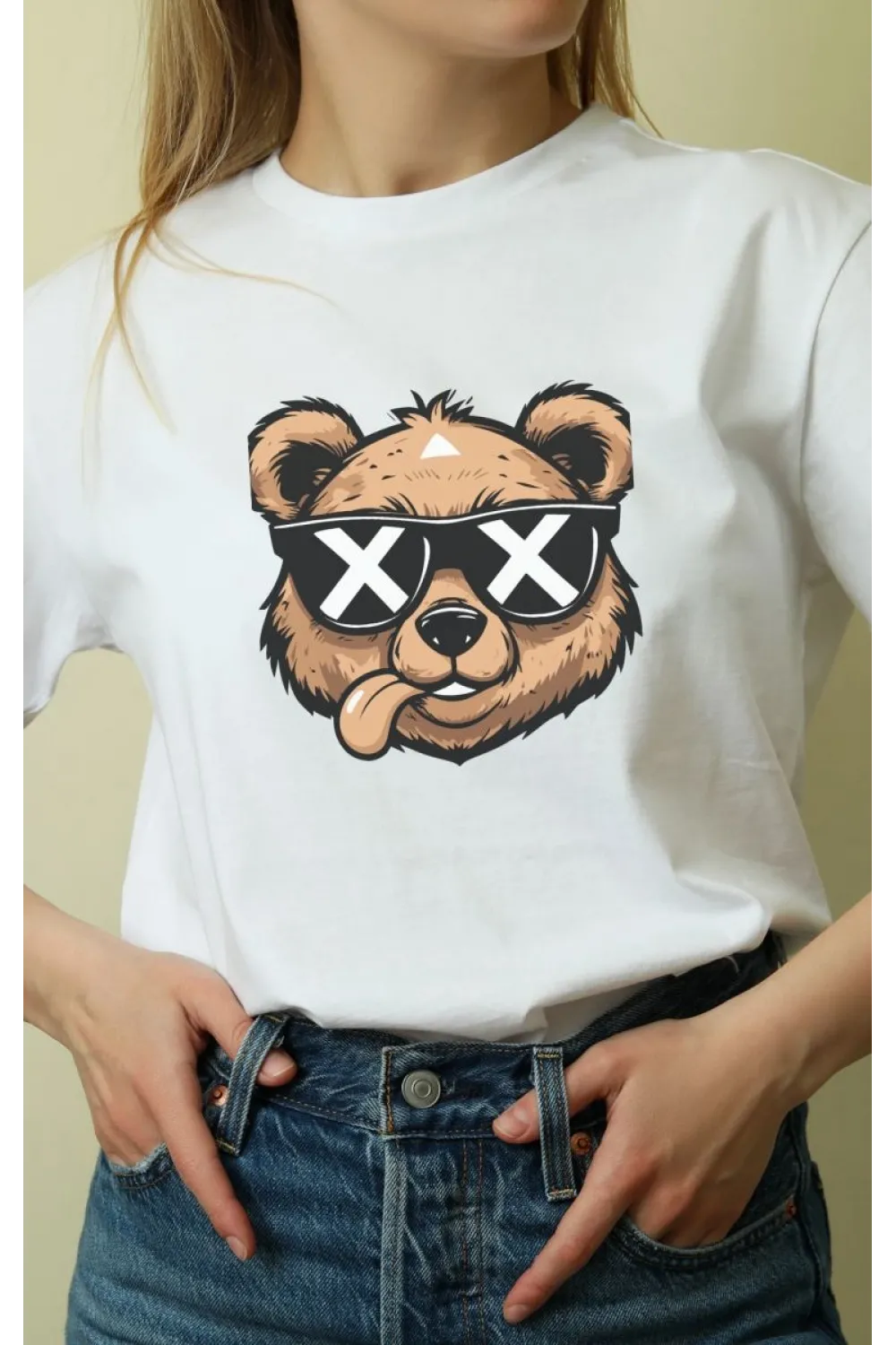 Unisex Oversize 24/1 Penye DTF Baskılı Tişört - DTF155