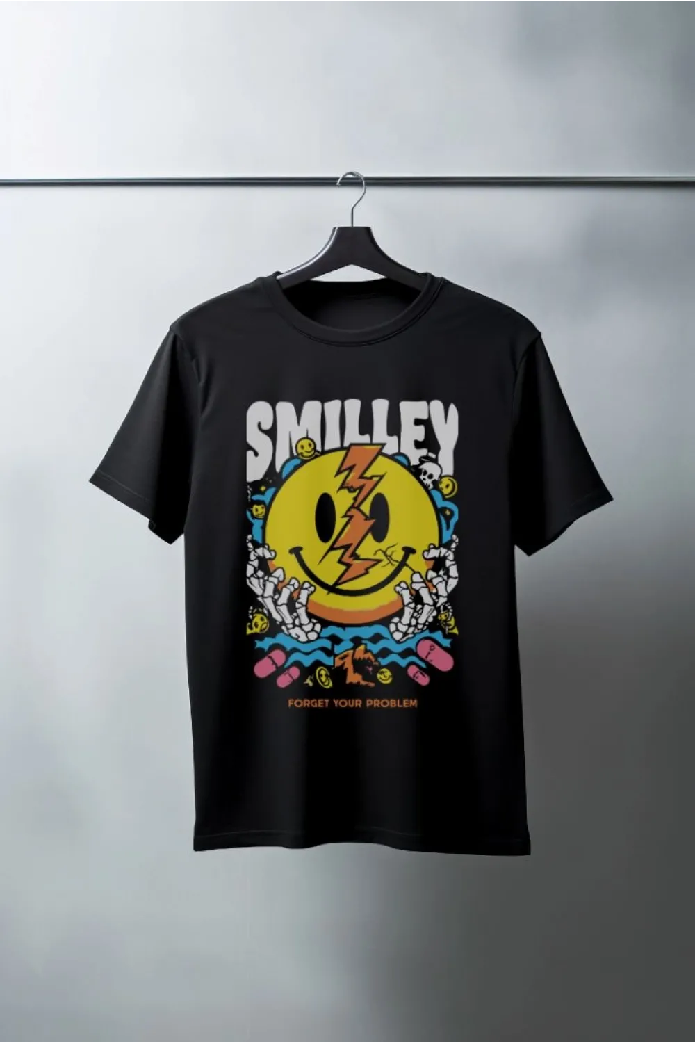 Unisex Oversize 24/1 Penye DTF Baskılı Tişört - DTF157