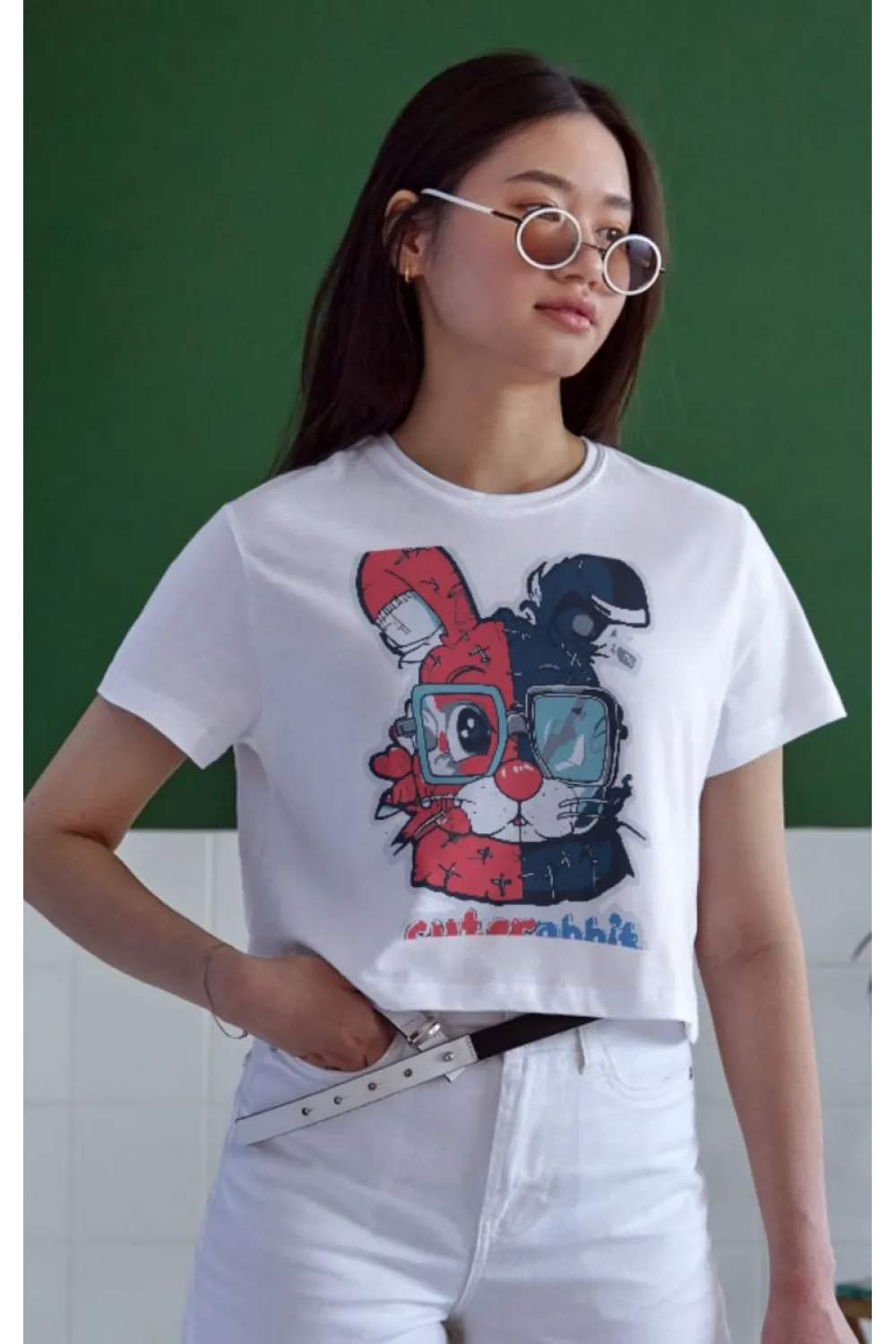 Unisex Oversize 24/1 Penye DTF Baskılı Tişört - DTF159
