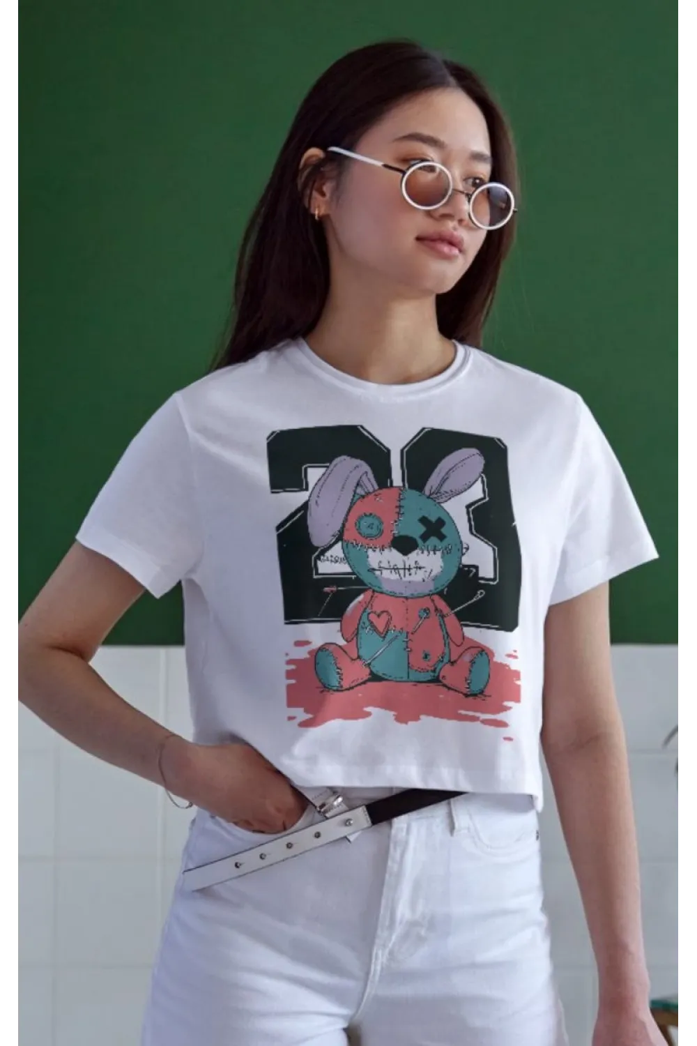 Unisex Oversize 24/1 Penye DTF Baskılı Tişört - DTF169