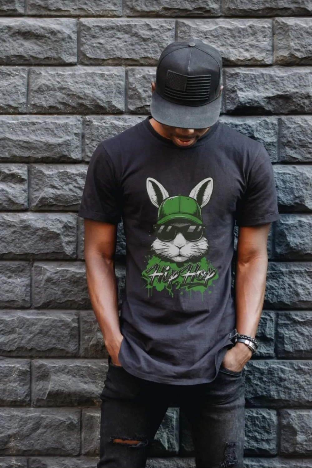 Unisex Oversize 24/1 Penye DTF Baskılı Tişört - DTF177
