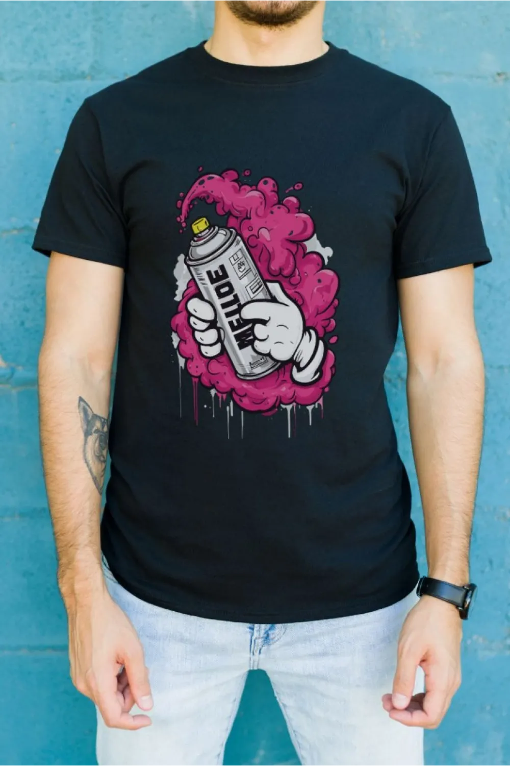 Unisex Oversize 24/1 Penye DTF Baskılı Tişört - DTF179