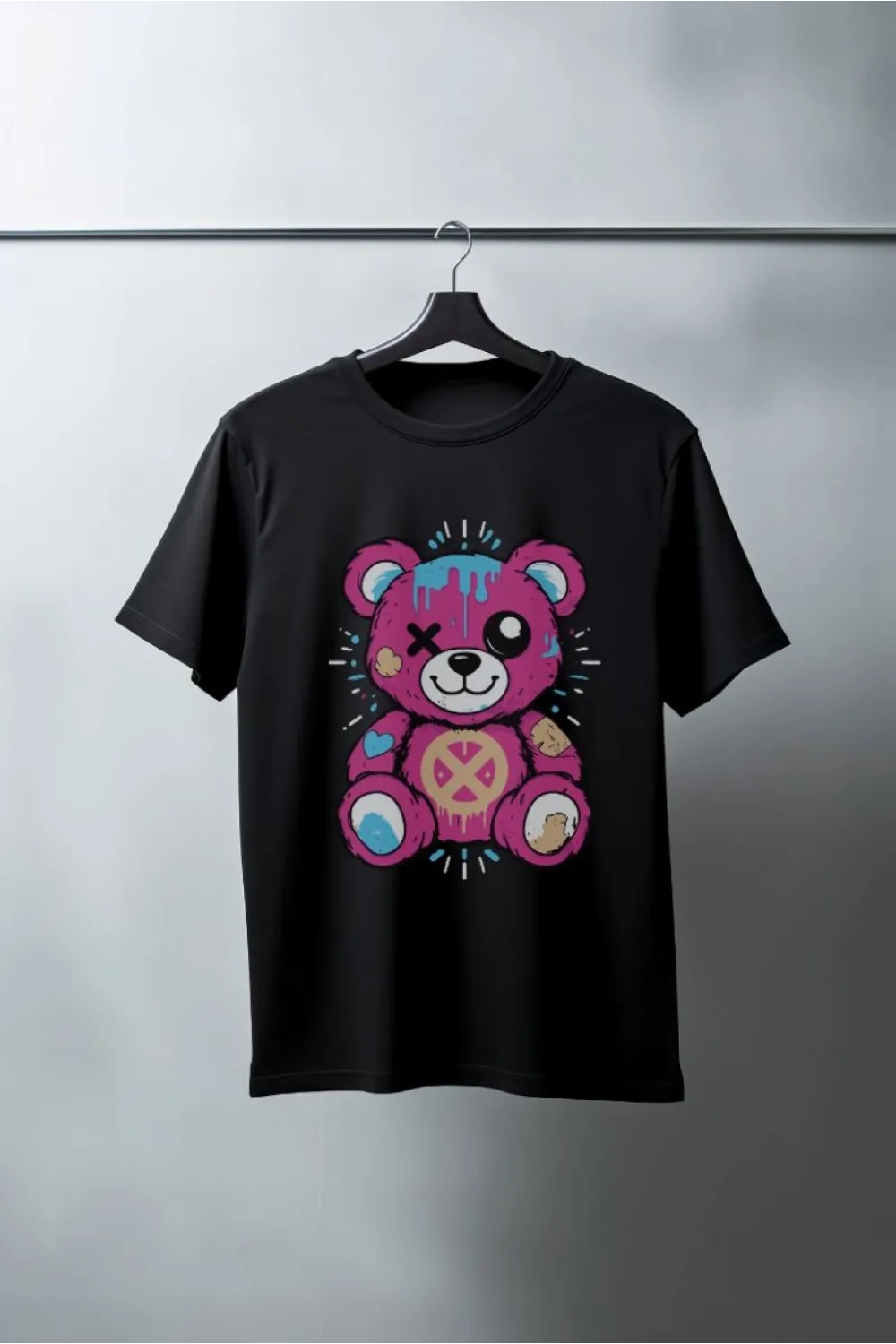 Unisex Oversize 24/1 Penye DTF Baskılı Tişört - DTF182