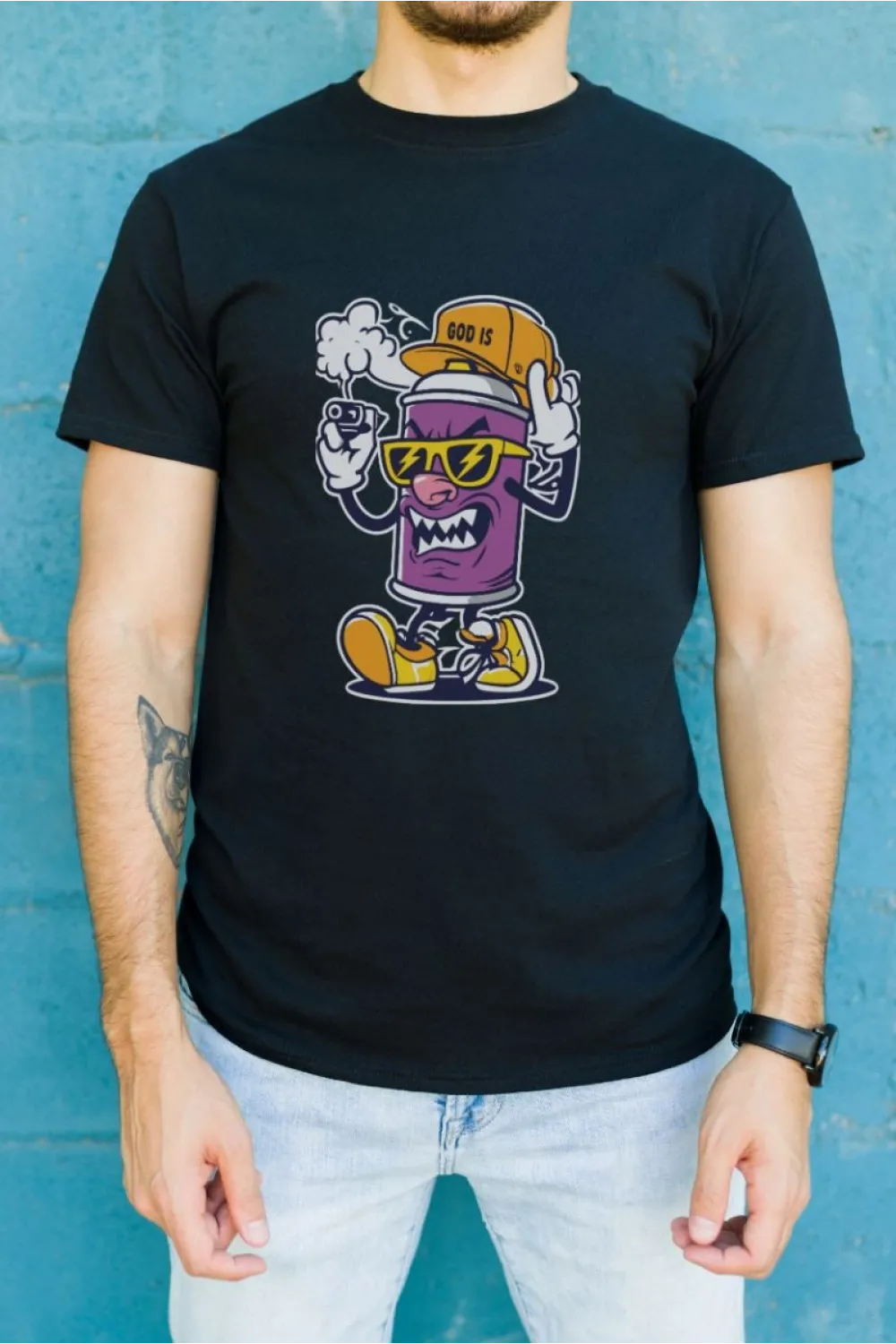 Unisex Oversize 24/1 Penye DTF Baskılı Tişört - DTF183