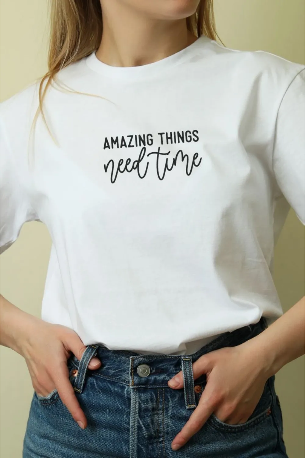 Unisex Oversize 24/1 Penye DTF Baskılı Tişört - DTF196