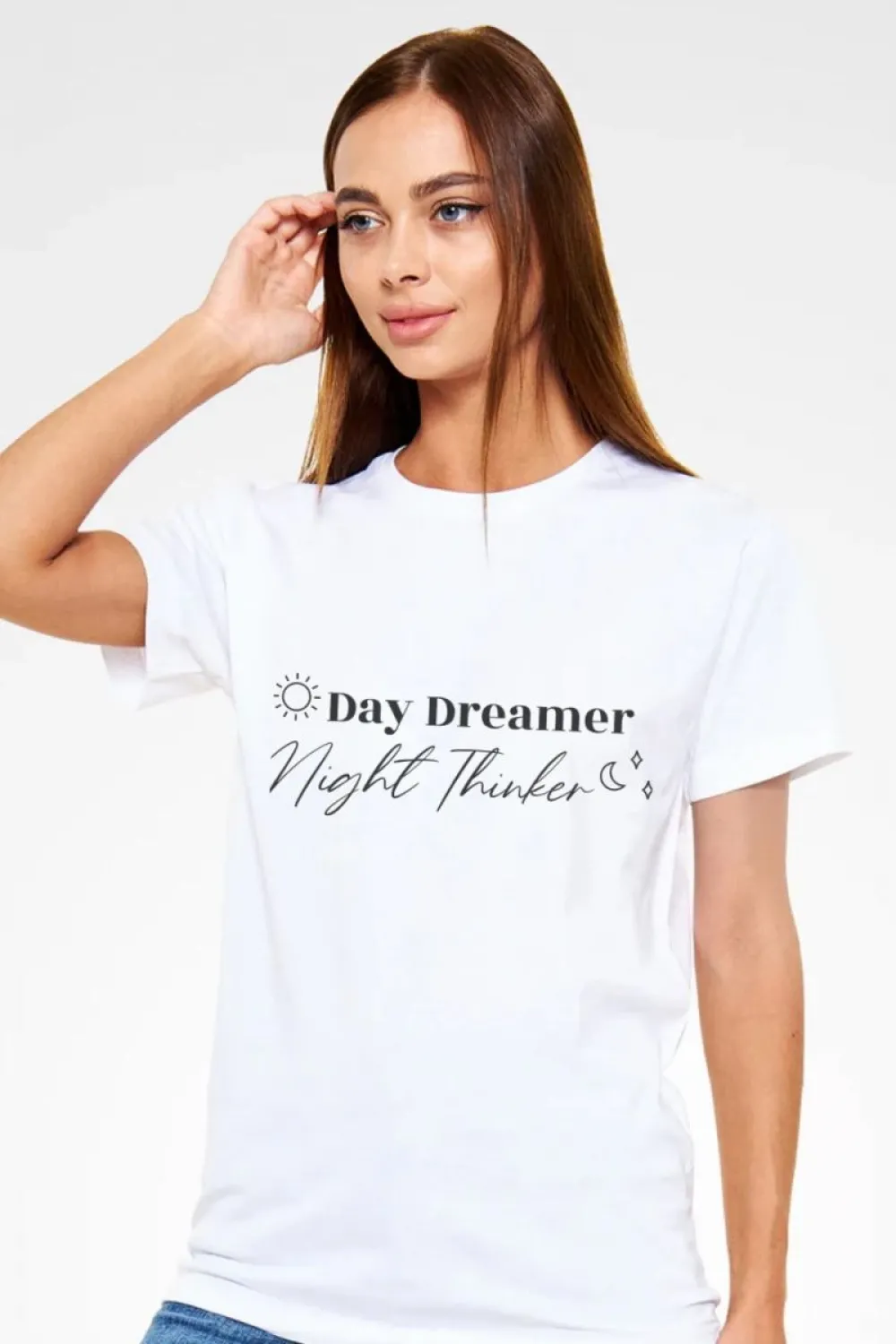 Unisex Oversize 24/1 Penye DTF Baskılı Tişört - DTF218
