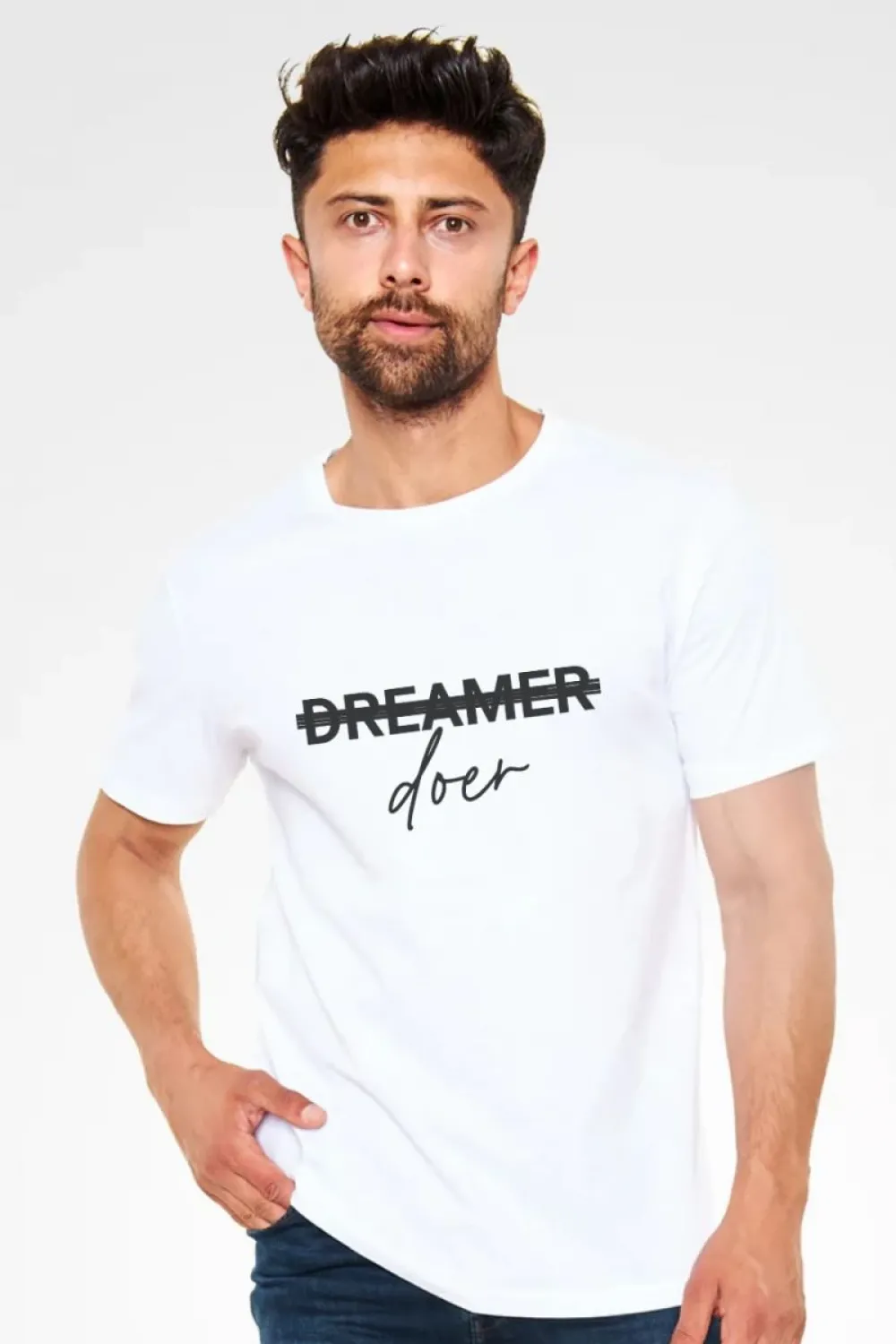 Unisex Oversize 24/1 Penye DTF Baskılı Tişört - DTF227