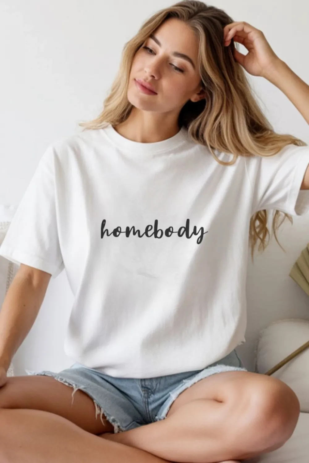 Unisex Oversize 24/1 Penye DTF Baskılı Tişört - DTF237