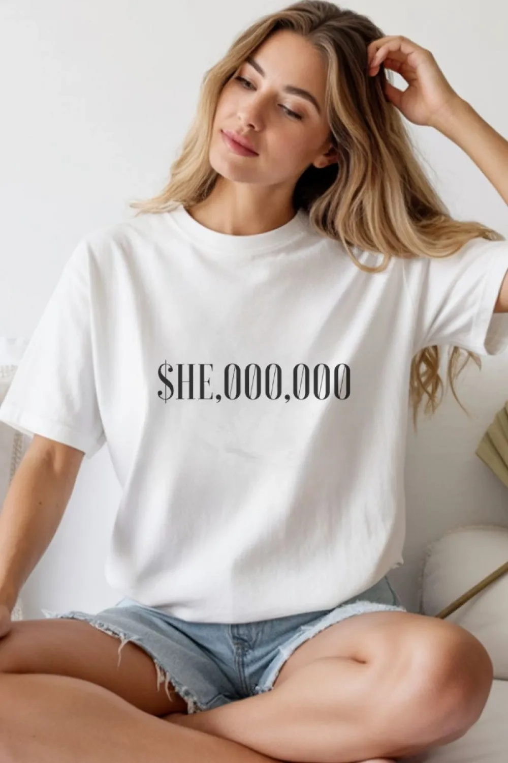 Unisex Oversize 24/1 Penye DTF Baskılı Tişört - DTF264