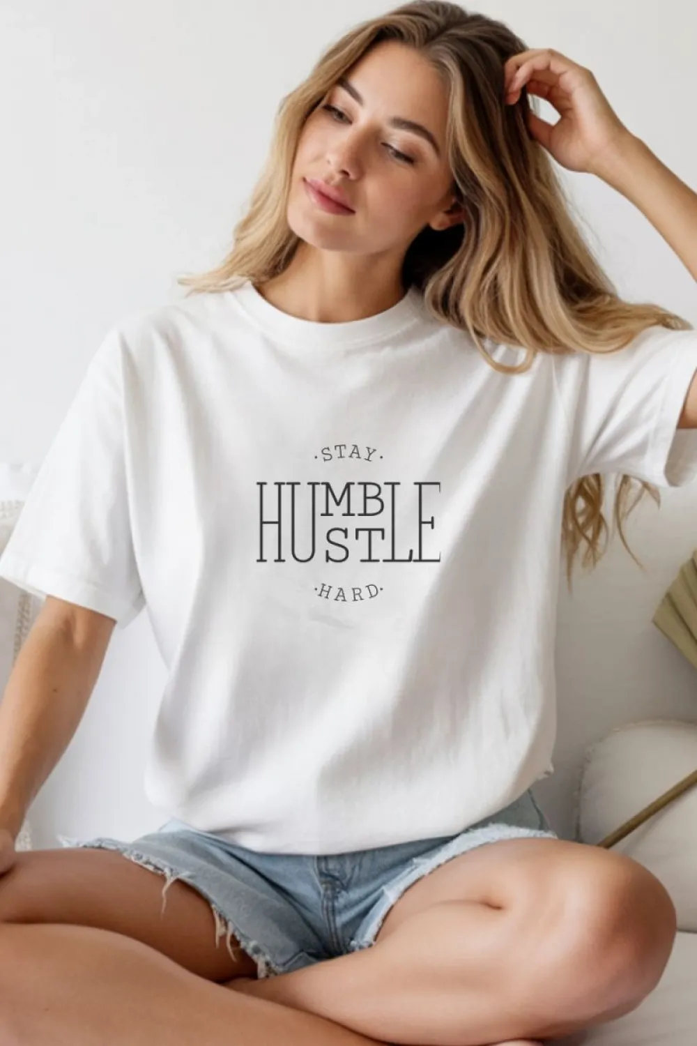 Unisex Oversize 24/1 Penye DTF Baskılı Tişört - DTF267
