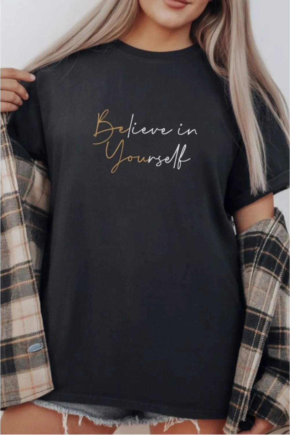 Unisex Oversize 24/1 Penye DTF Baskılı Tişört - DTF279