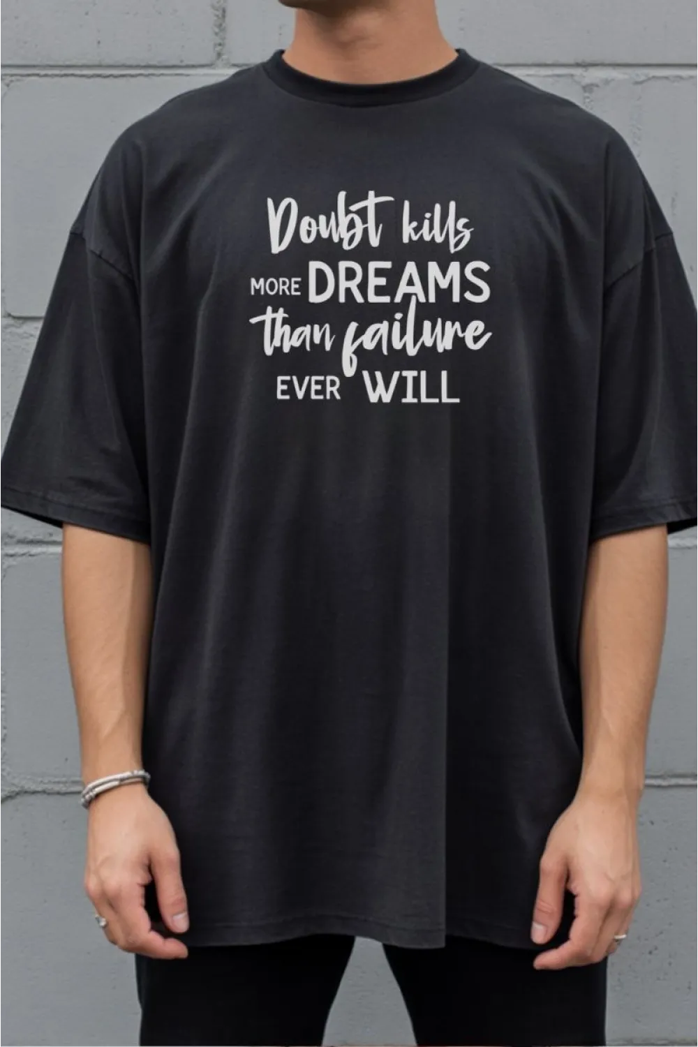 Unisex Oversize 24/1 Penye DTF Baskılı Tişört - DTF291