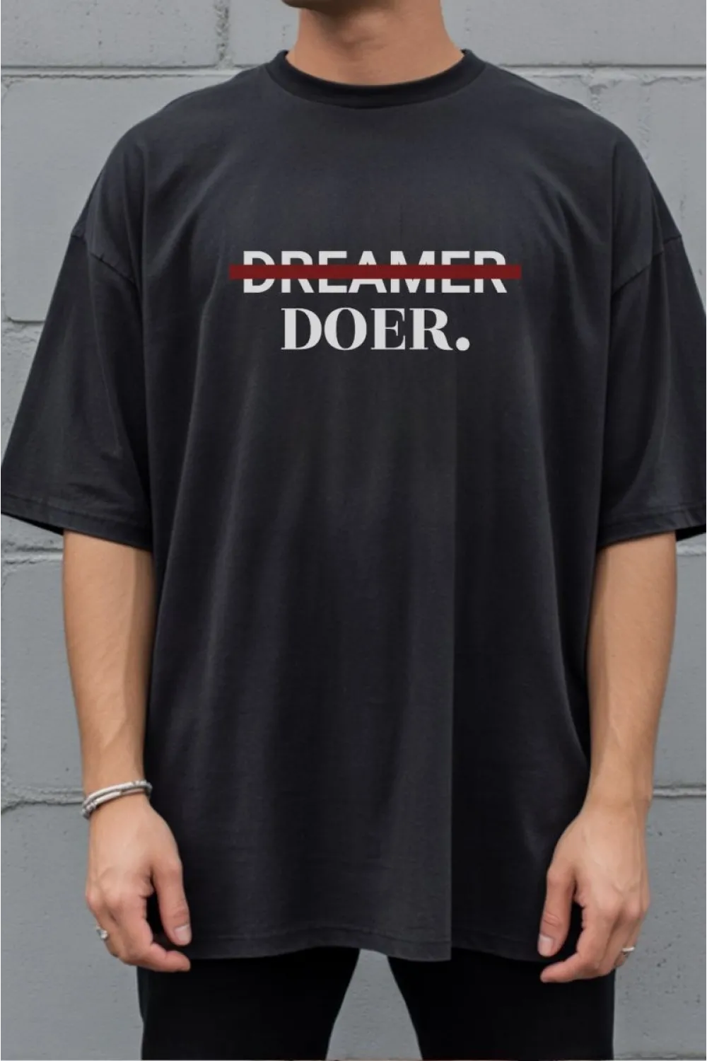 Unisex Oversize 24/1 Penye DTF Baskılı Tişört - DTF293