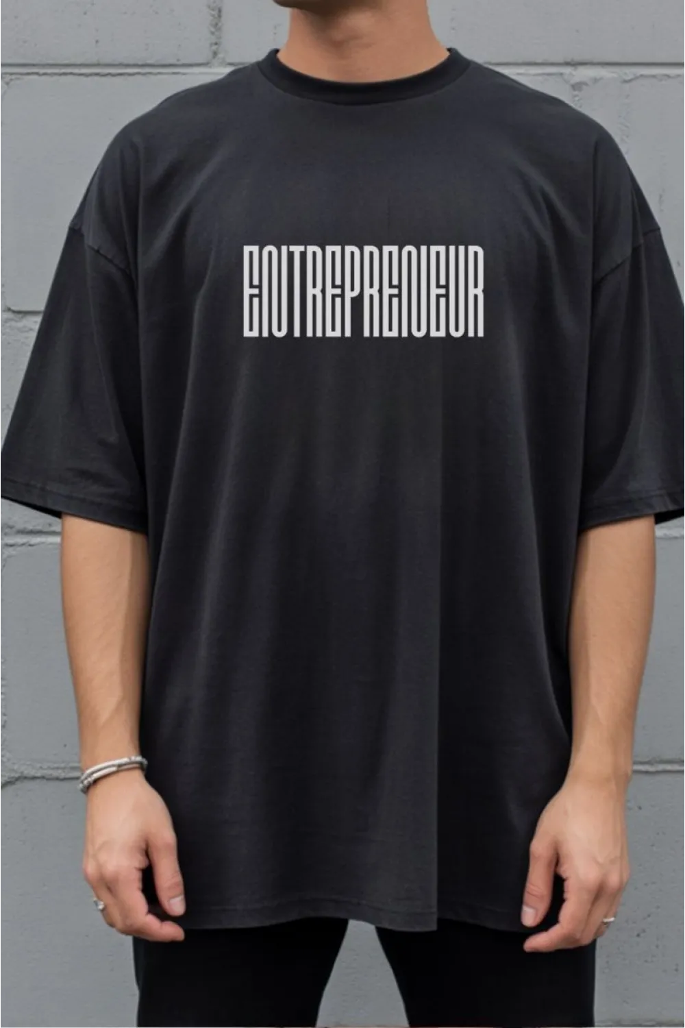 Unisex Oversize 24/1 Penye DTF Baskılı Tişört - DTF297