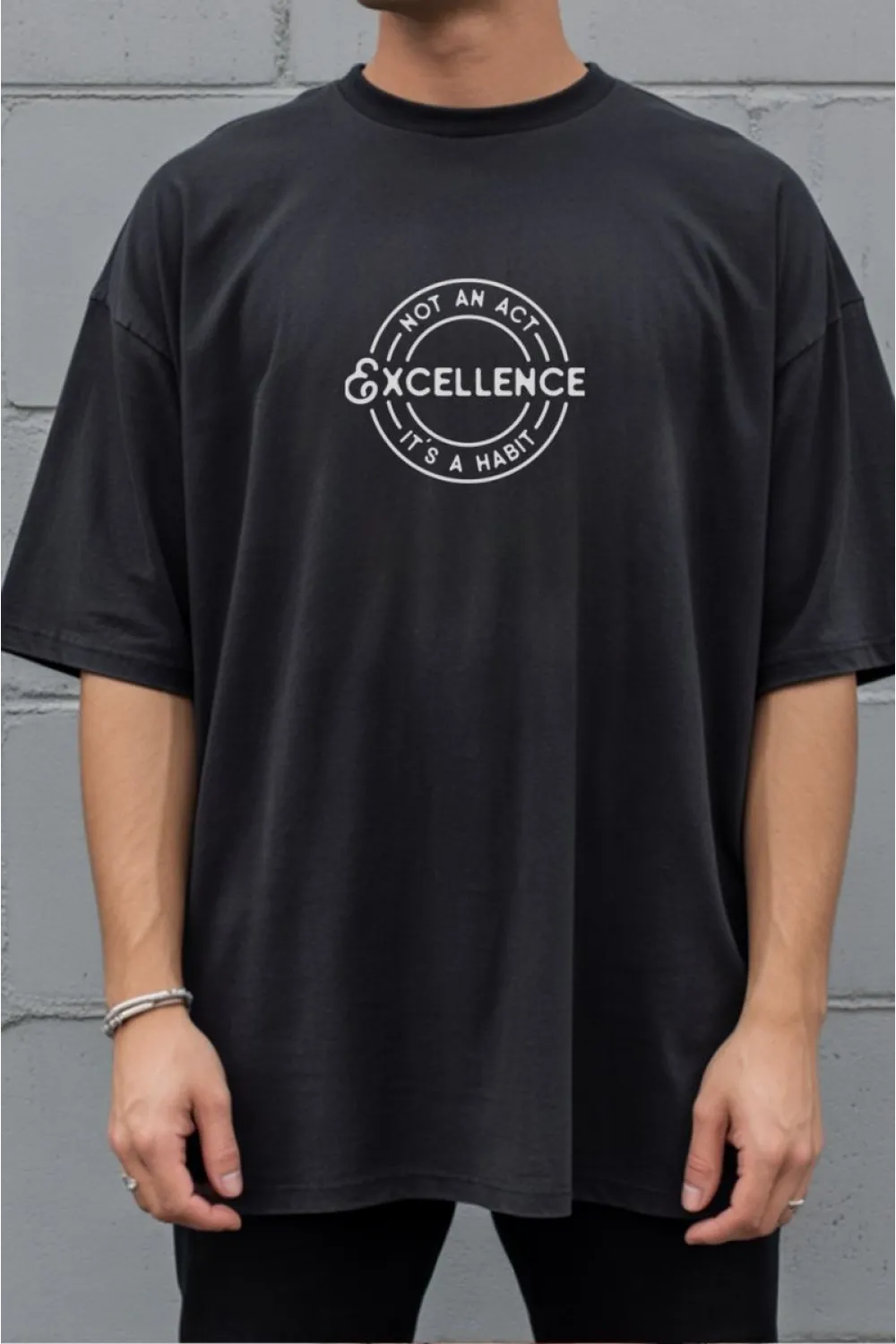 Unisex Oversize 24/1 Penye DTF Baskılı Tişört - DTF299
