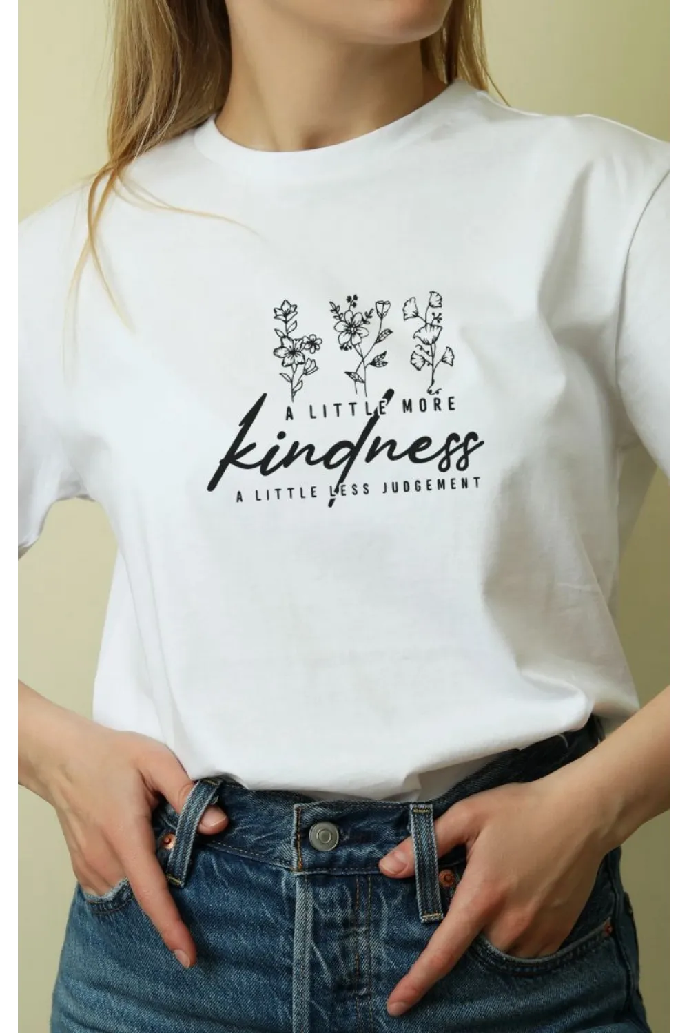 Unisex Oversize 24/1 Penye DTF Baskılı Tişört - DTF53