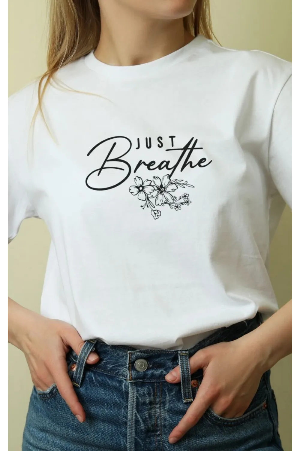 Unisex Oversize 24/1 Penye DTF Baskılı Tişört - DTF57
