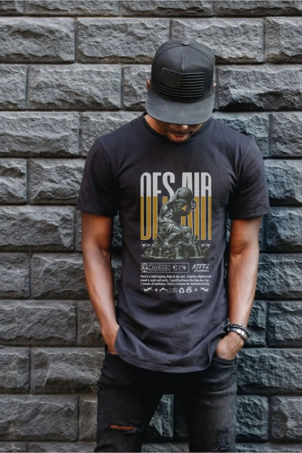 Unisex Oversize 24/1 Penye DTF Baskılı Tişört - DTF74