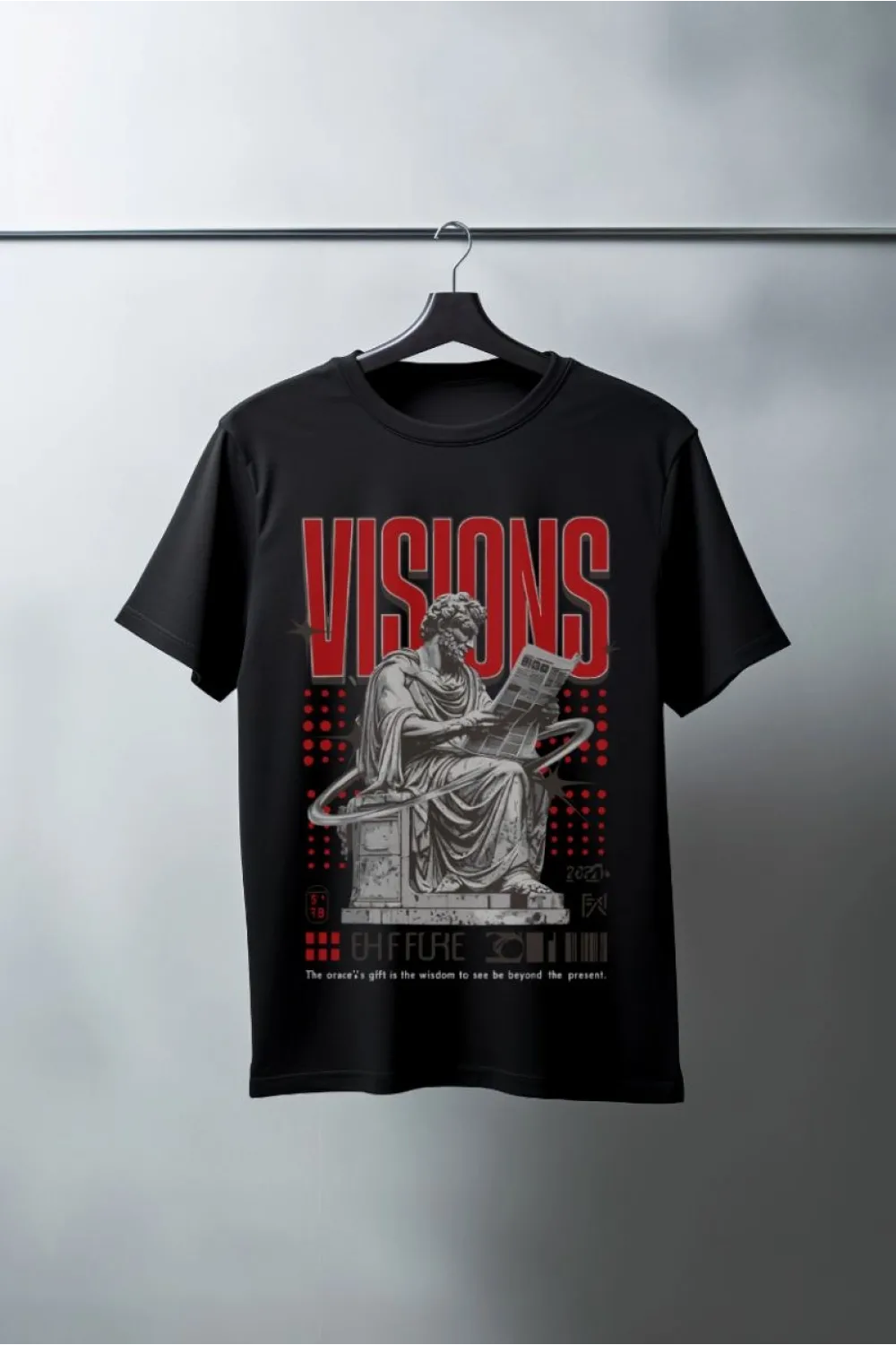 Unisex Oversize 24/1 Penye DTF Baskılı Tişört - DTF77