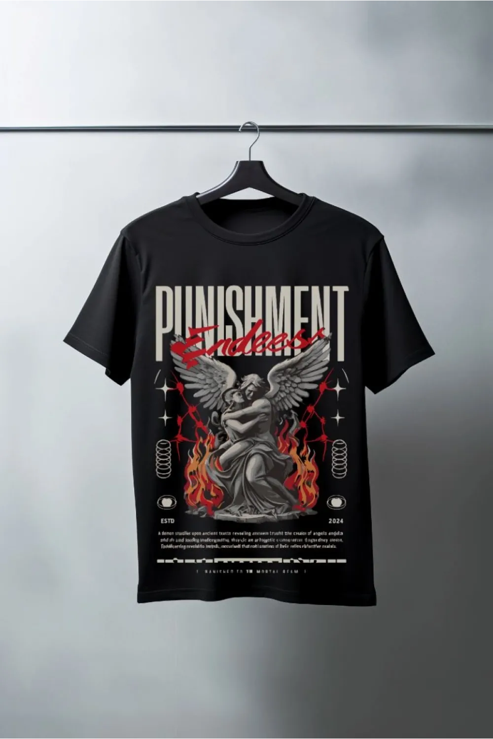 Unisex Oversize 24/1 Penye DTF Baskılı Tişört - DTF81