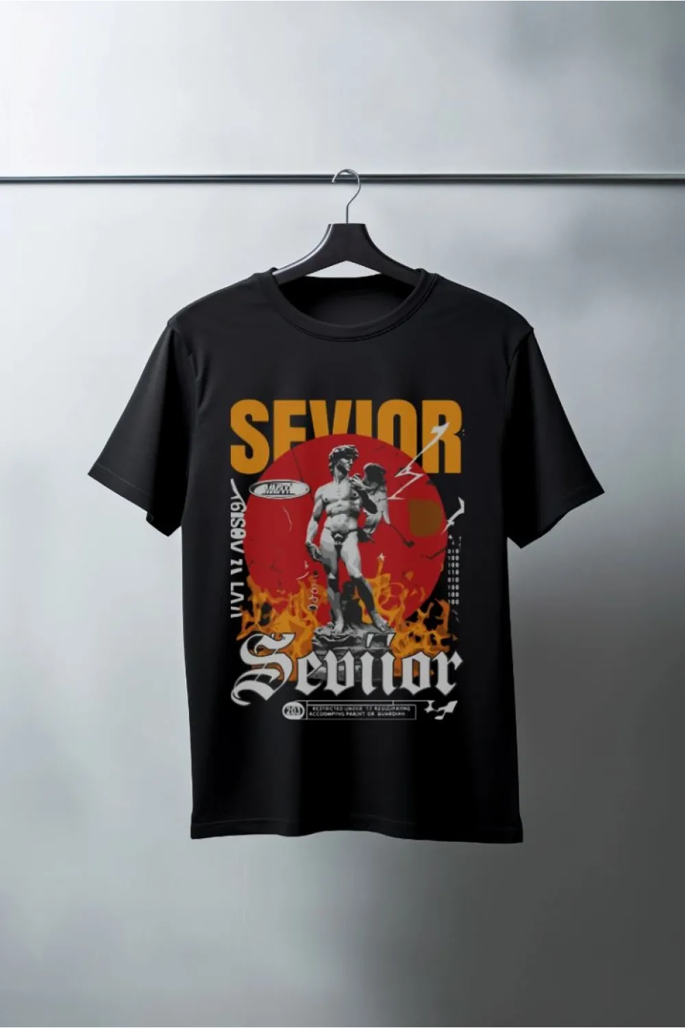 Unisex Oversize 24/1 Penye DTF Baskılı Tişört - DTF82