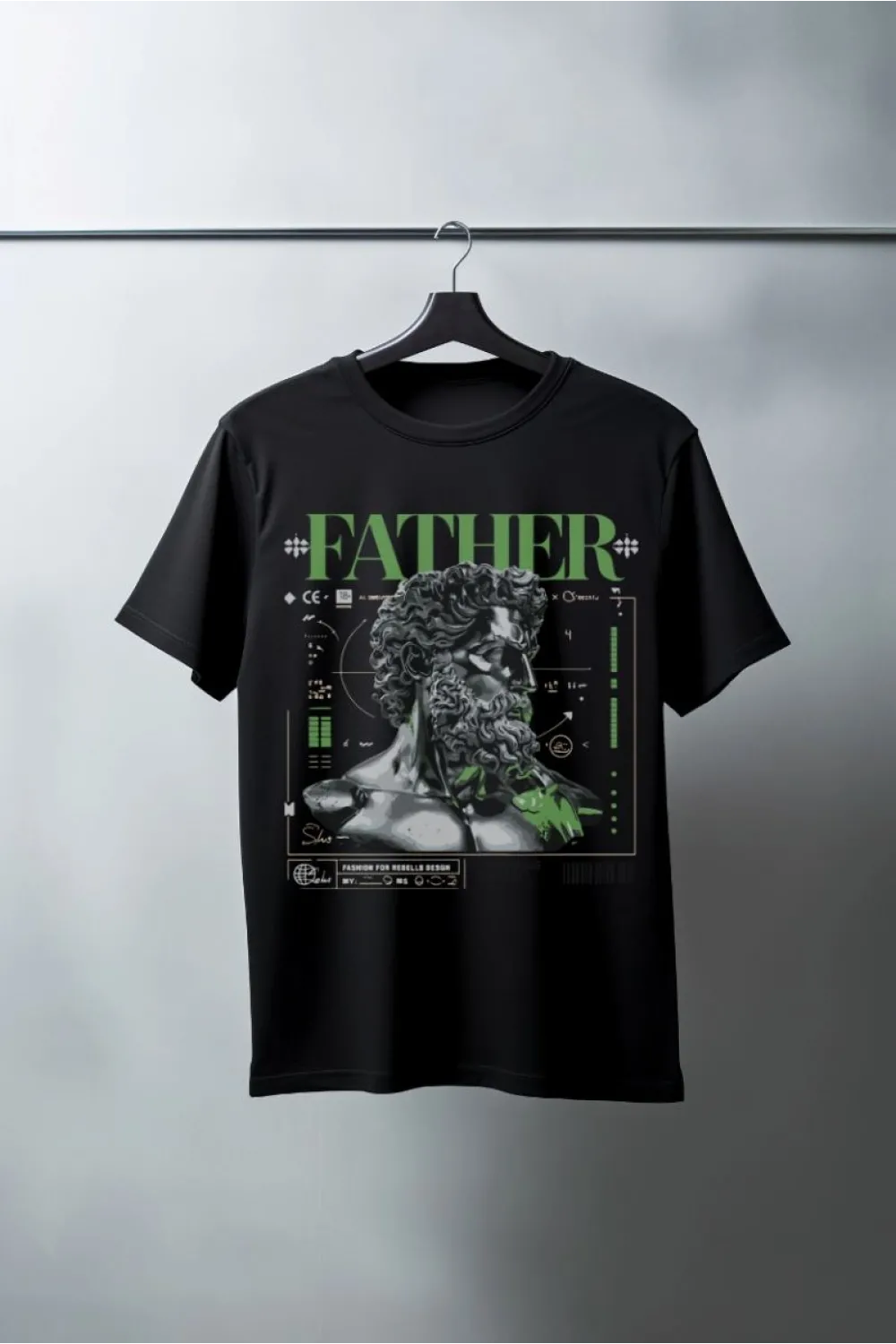 Unisex Oversize 24/1 Penye DTF Baskılı Tişört - DTF84
