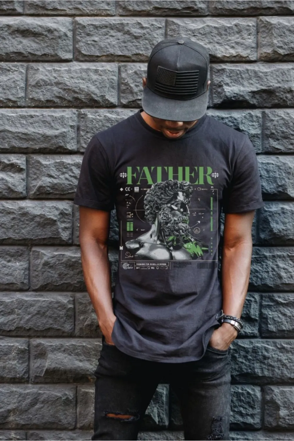 Unisex Oversize 24/1 Penye DTF Baskılı Tişört - DTF84