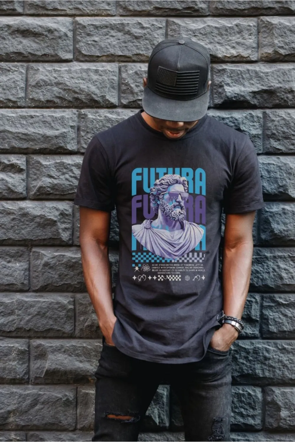 Unisex Oversize 24/1 Penye DTF Baskılı Tişört - DTF85