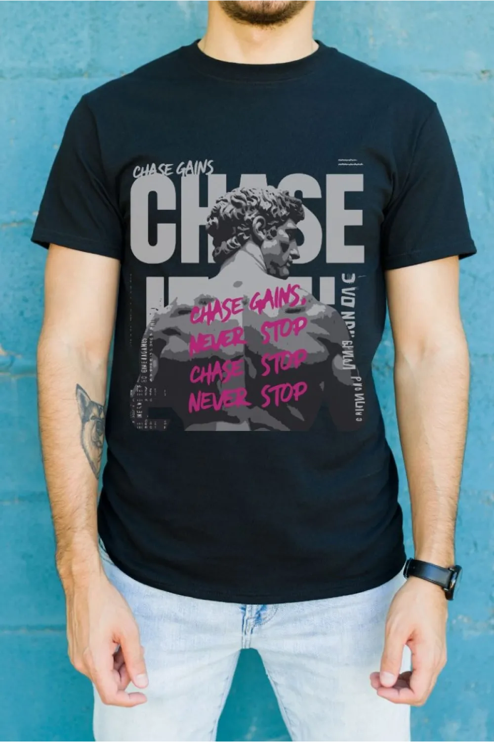 Unisex Oversize 24/1 Penye DTF Baskılı Tişört - DTF89