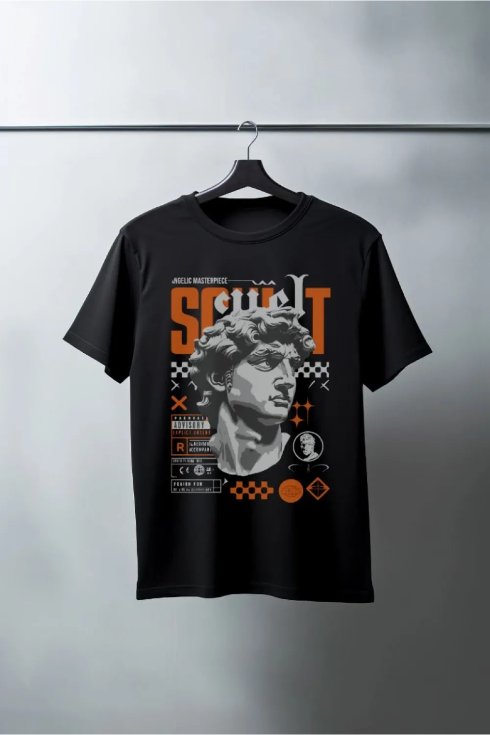 Unisex Oversize 24/1 Penye DTF Baskılı Tişört - DTF90