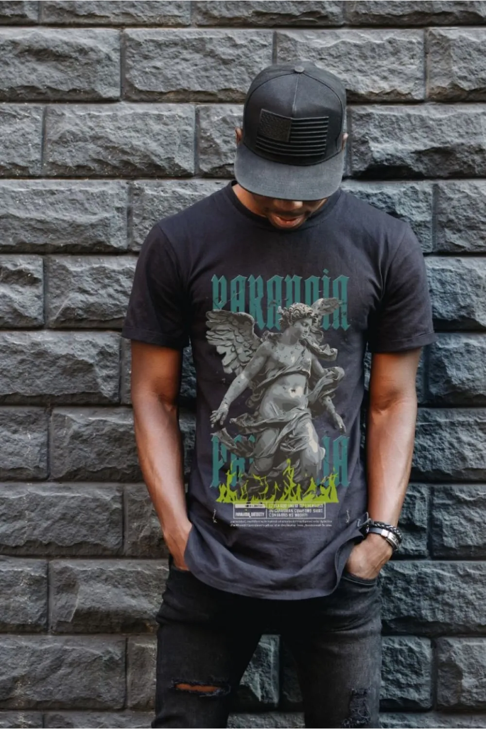Unisex Oversize 24/1 Penye DTF Baskılı Tişört - DTF93