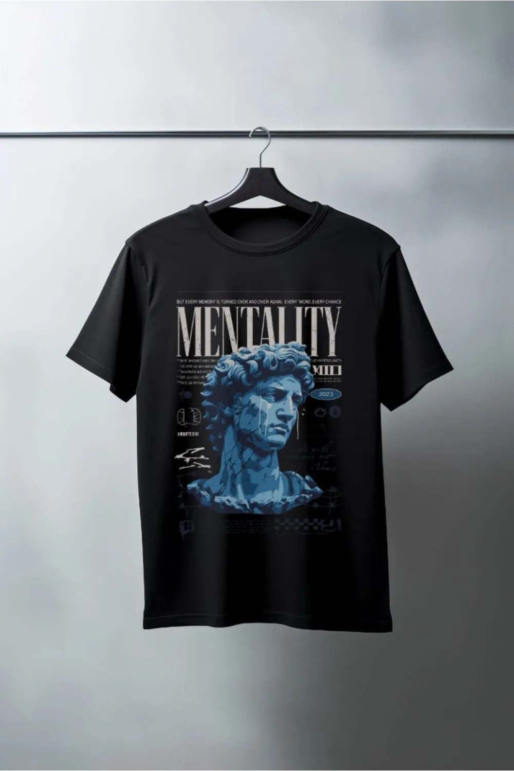 Unisex Oversize 24/1 Penye DTF Baskılı Tişört - DTF95