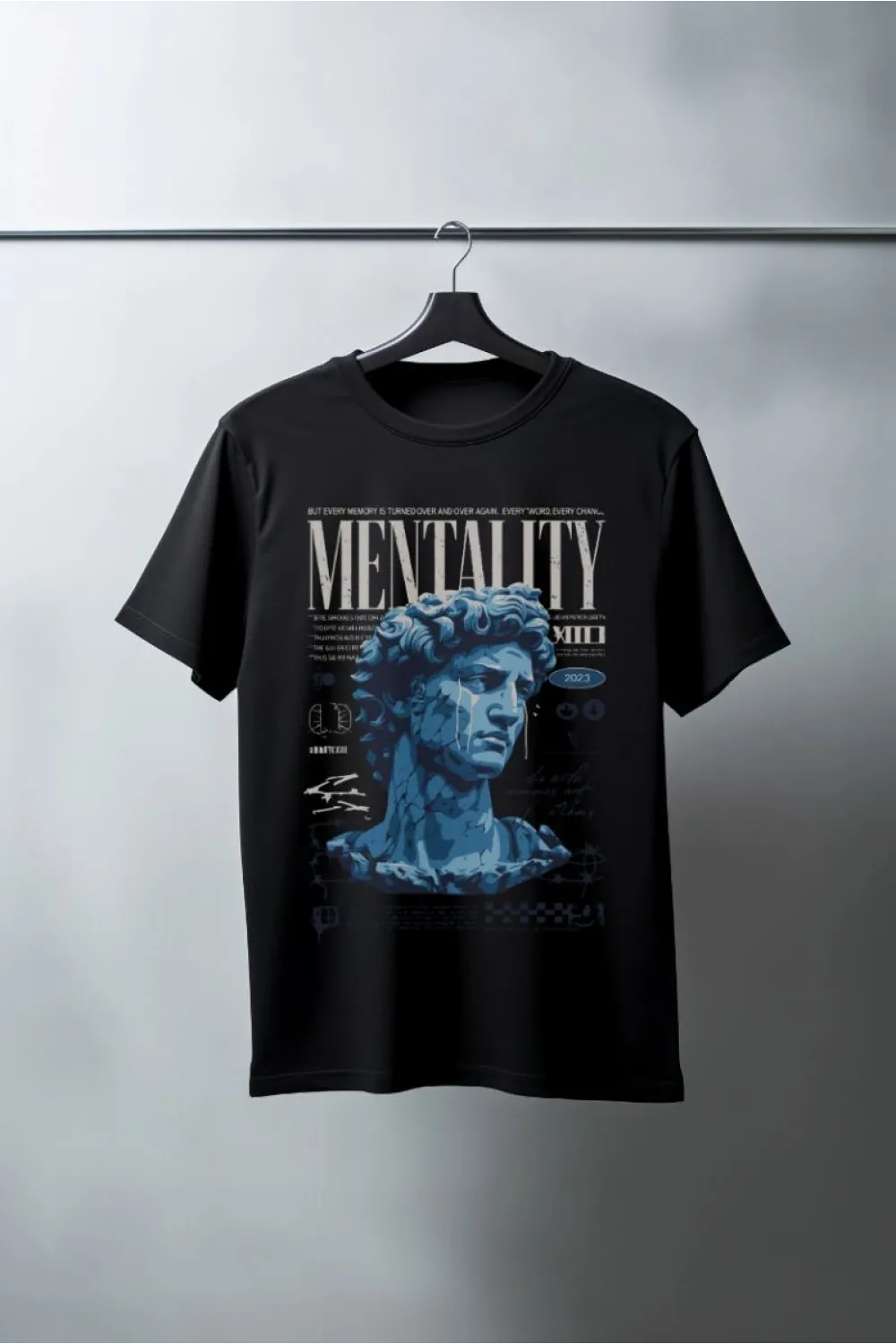Unisex Oversize 24/1 Penye DTF Baskılı Tişört - DTF96