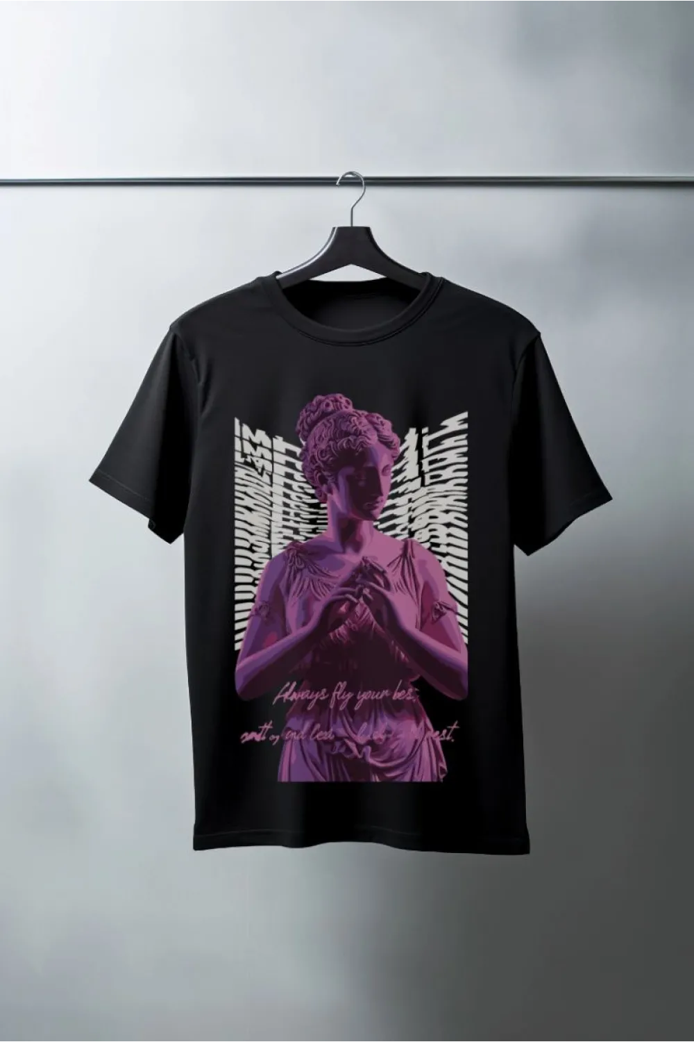 Unisex Oversize 24/1 Penye DTF Baskılı Tişört - DTF97