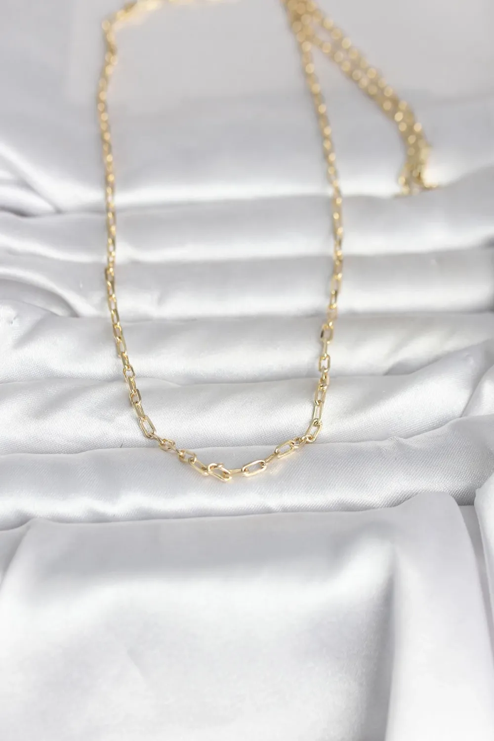 ietaks™ CM 14K Gold Renk Ataç Zincir Model 60 cm Kadın Kolye