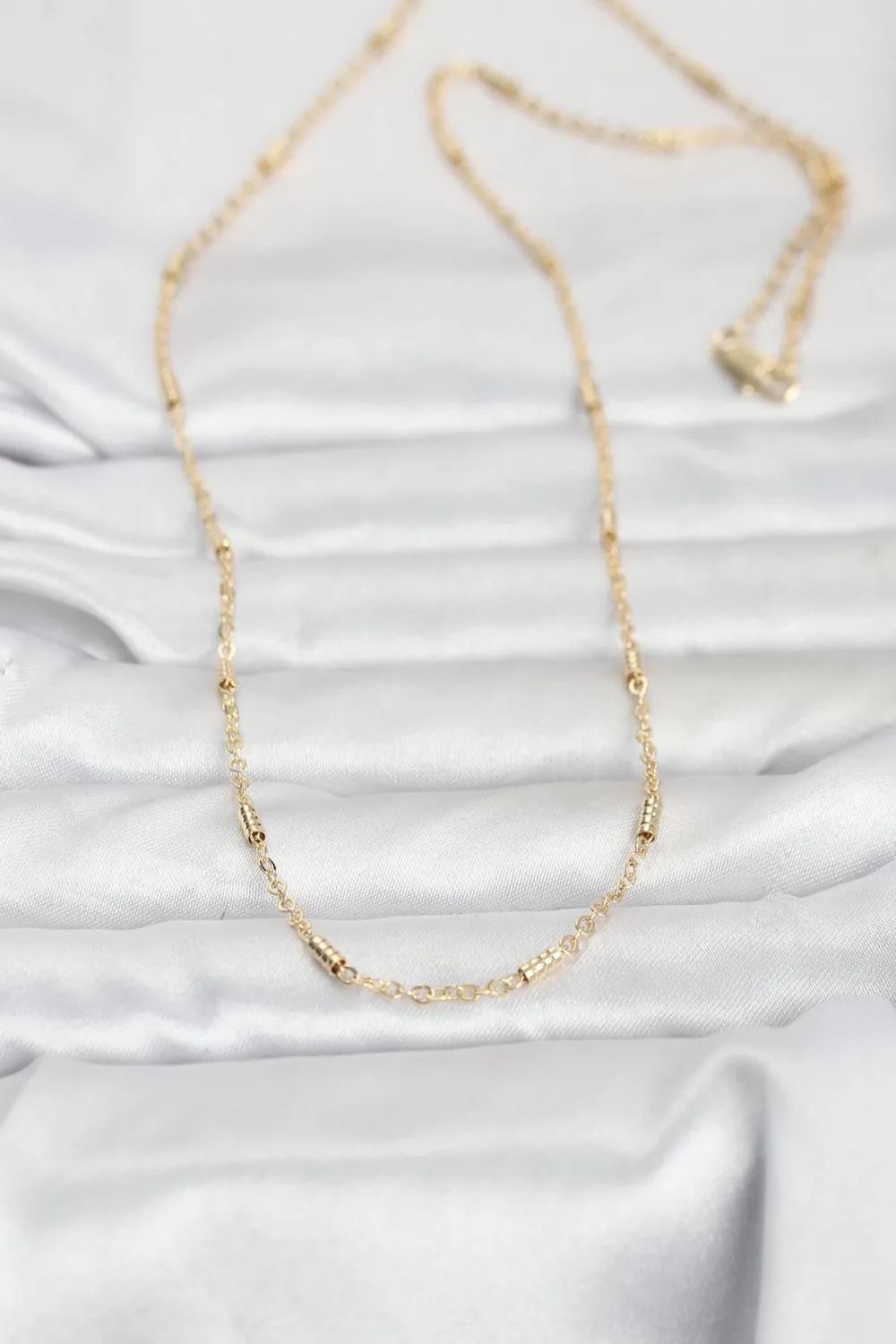 ietaks™ CM 14K Gold Renk Bar Zincir Model 60 cm Kadın Kolye