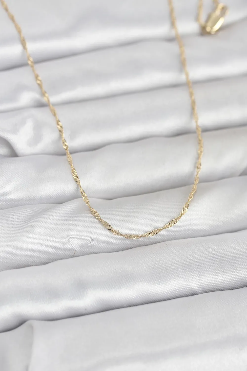 ietaks™ CM 14K Gold Renk Burgu Model 60 cm Kadın Kolye