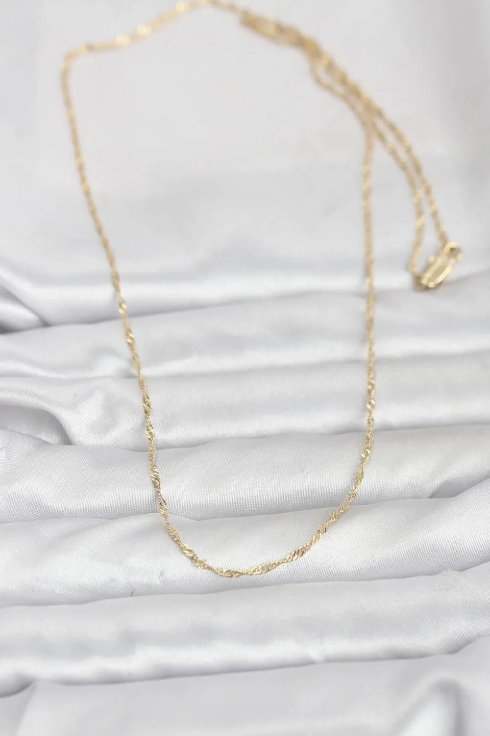 ietaks™ CM 14K Gold Renk Burgu Model 60 cm Kadın Kolye