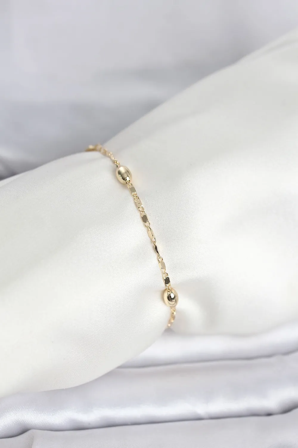 ietaks™ CM 14K Gold Renk Damla Topçuk Model Kadın Bileklik