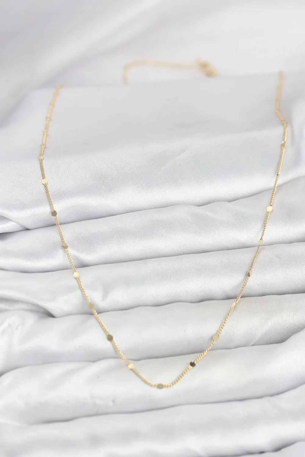 ietaks™ CM 14K Gold Renk Ezme Pul Model 60 cm Kadın Kolye