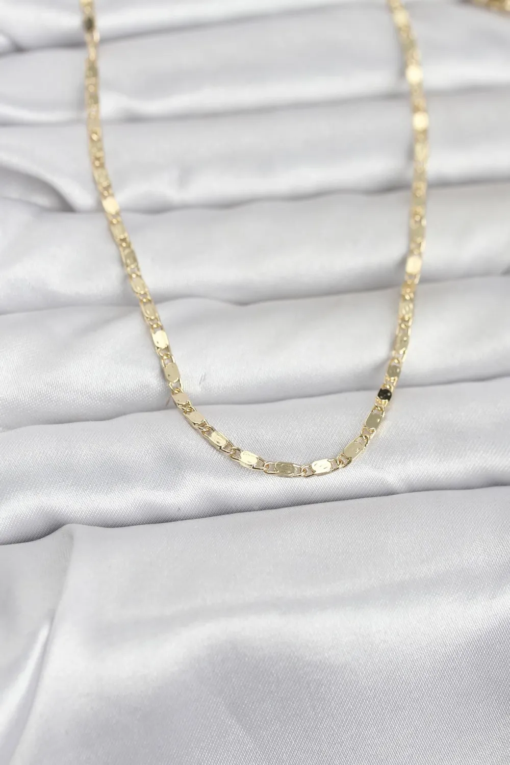 ietaks™ CM 14K Gold Renk Ezme Zincir 60 cm Kadın Kolye