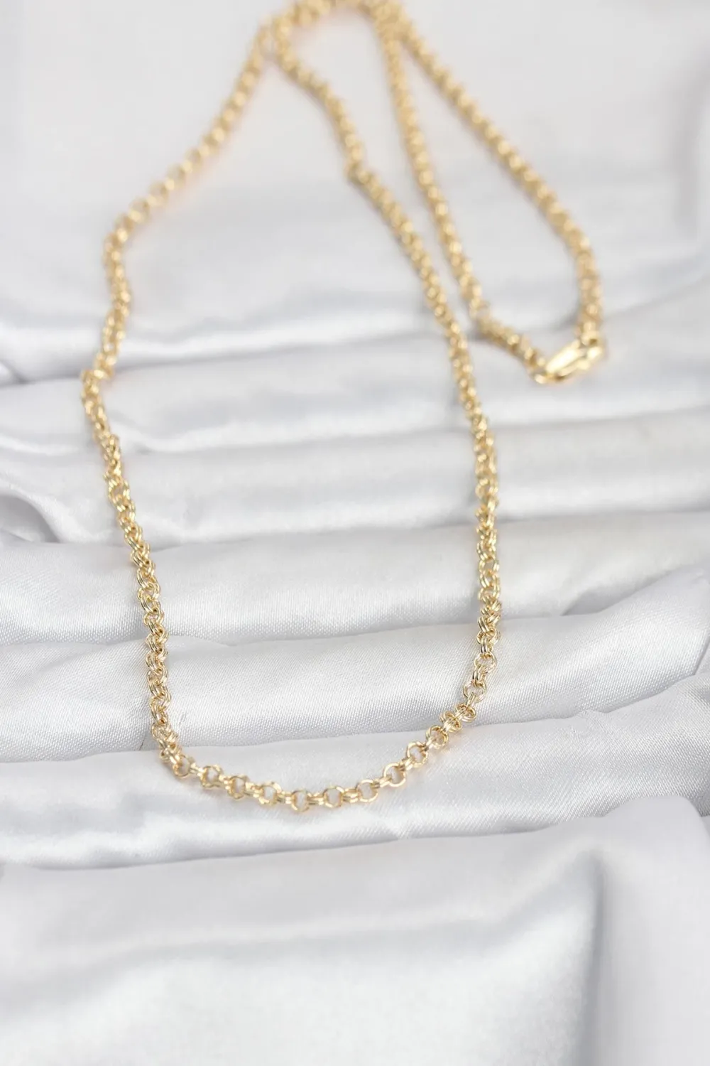 ietaks™ CM 14K Gold Renk Halka Zincir Model 60 cm Kadın Kolye