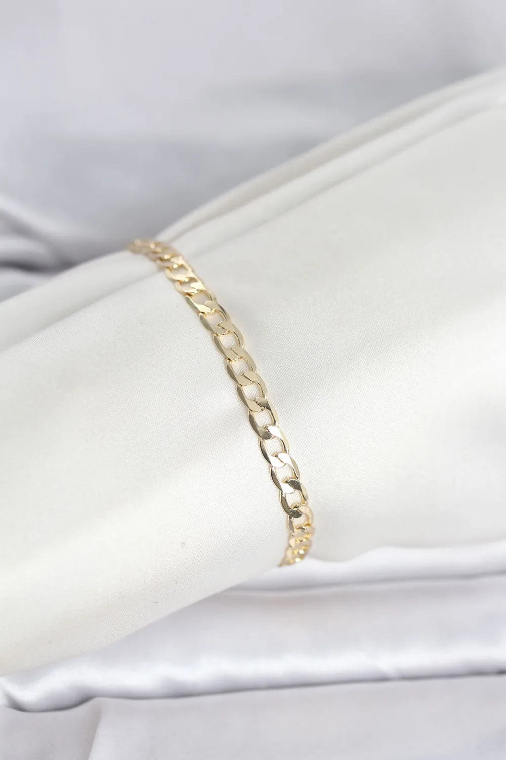 ietaks™ CM 14K Gold Renk Halka Zincir Model Kadın Bileklik