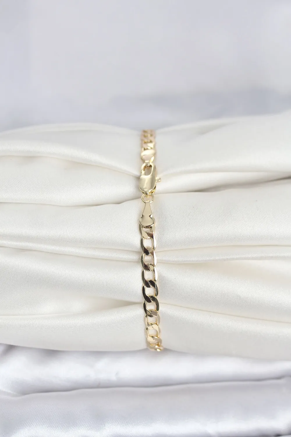 ietaks™ CM 14K Gold Renk Halka Zincir Model Kadın Bileklik