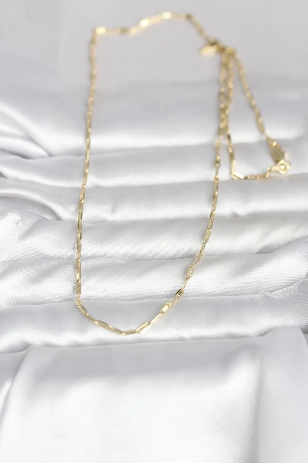 ietaks™ CM 14K Gold Renk İnce Ataç Zincir Model 60 cm Kadın Kolye