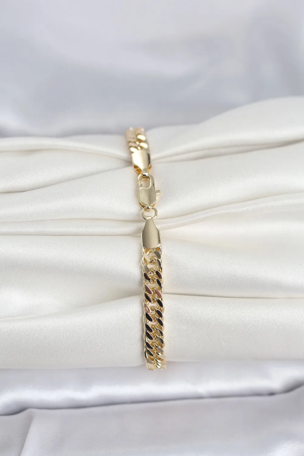 ietaks™ CM 14K Gold Renk Kalın Zincir Model Kadın Bileklik